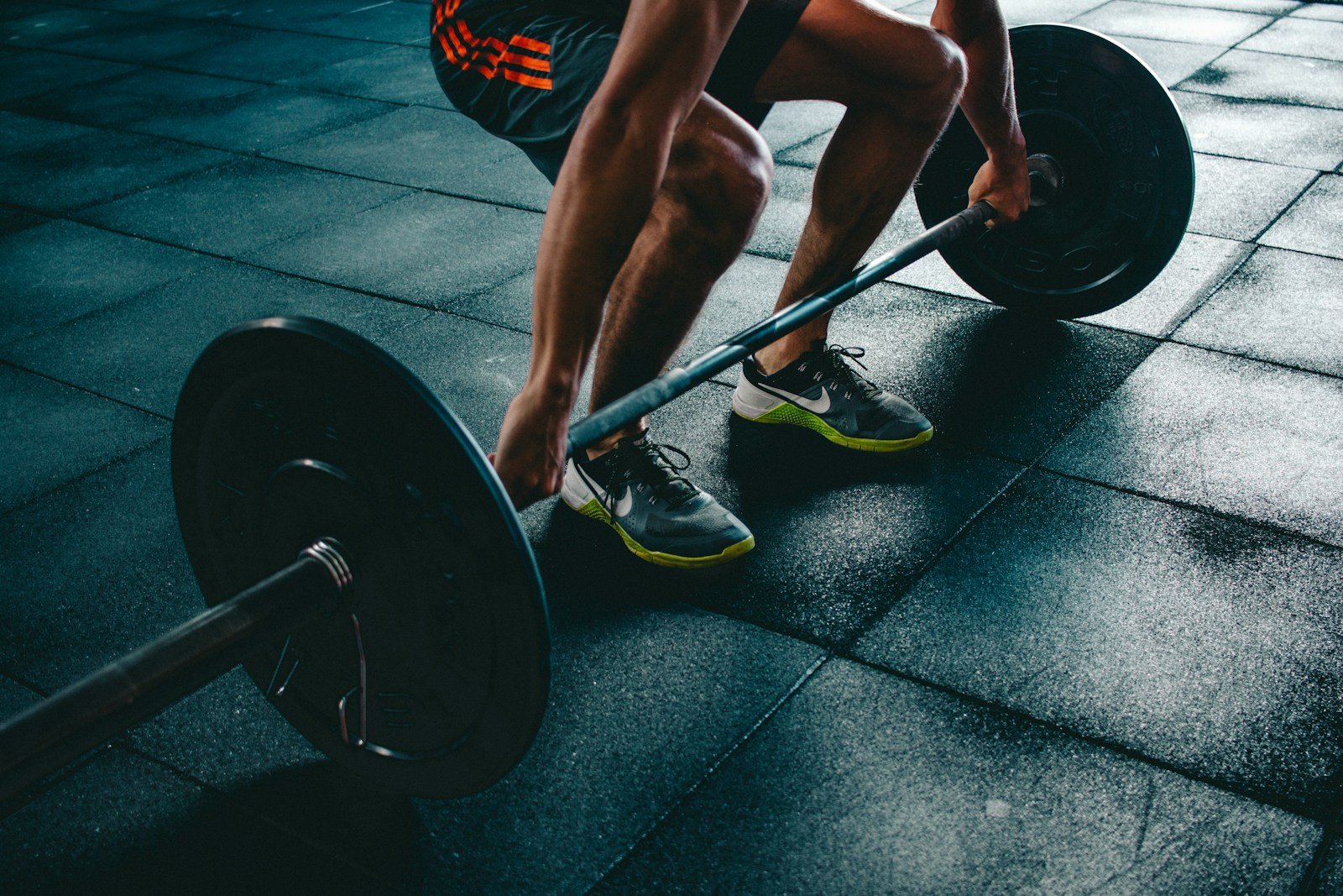 Athlete training in team sportswear